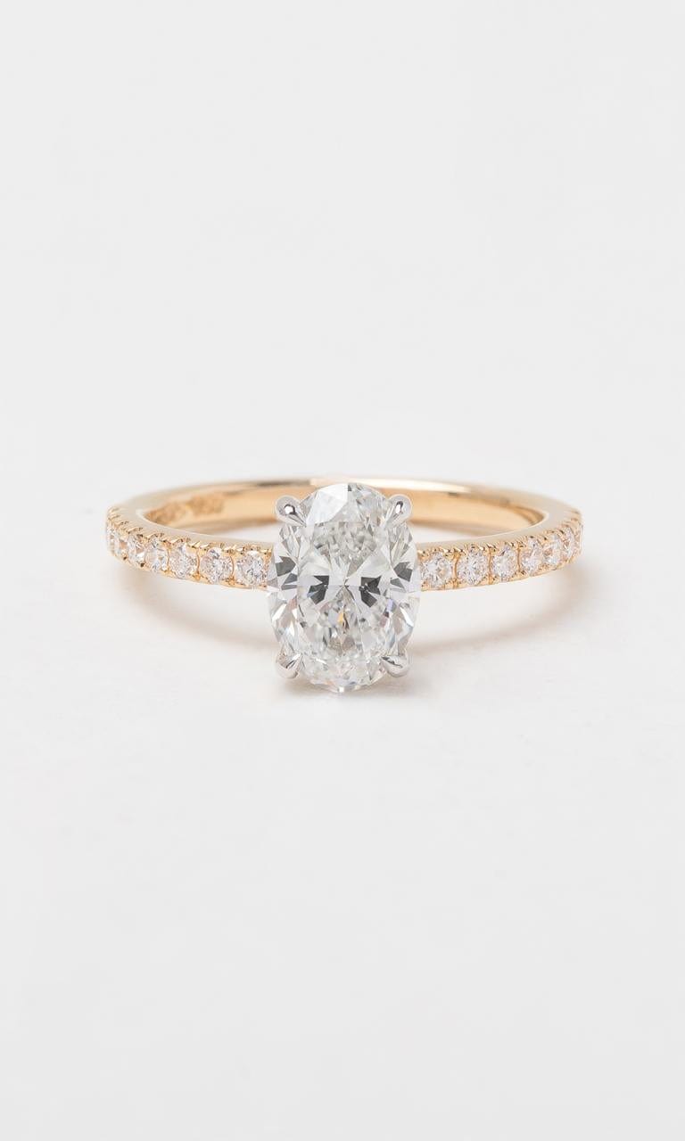 Hogans Family Jewellers 18K YWG 1.20CT TDW Oval Cut Diamond Solitaire Ring