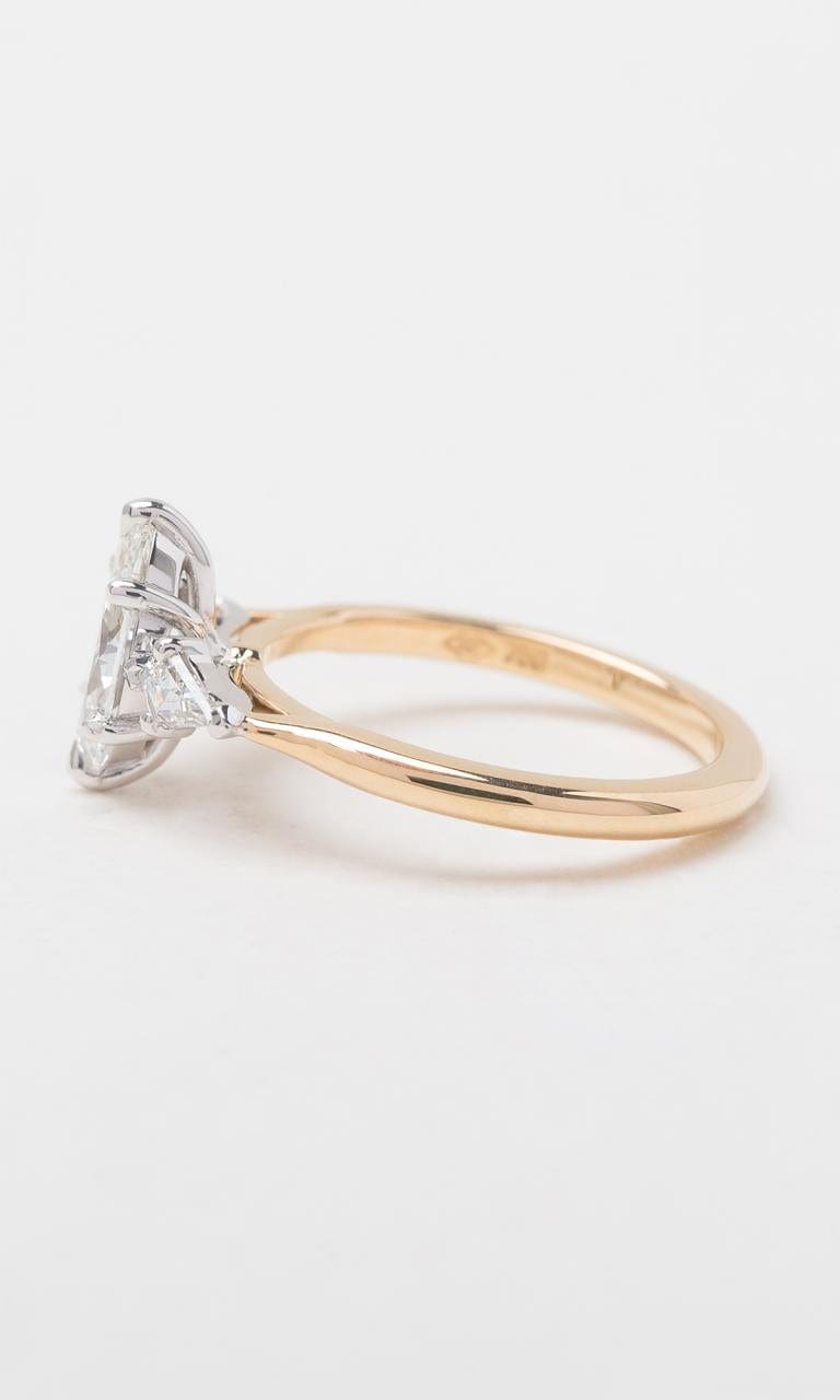 Hogans Family Jewellers 18K YWG 1.28ct TDW Marquise Cut Diamond Trilogy Ring