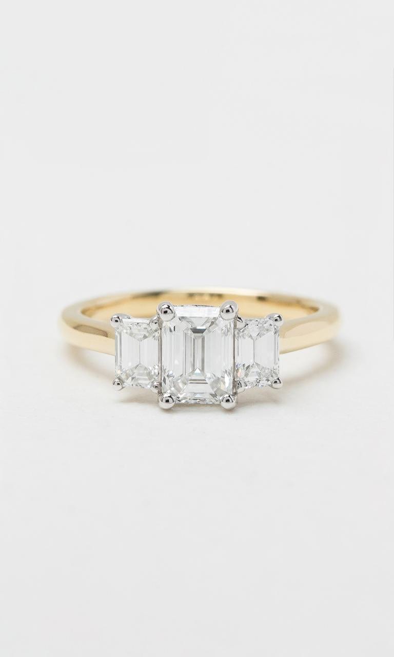 Hogans Family Jewellers 18K YWG 1.42ct TDW Emerald Cut Diamond Ring