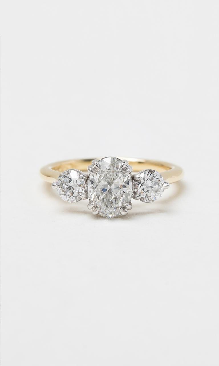 Hogans Family Jewellers 18K YWG 1.52ct TDW Oval Cut Diamond Trilogy Ring