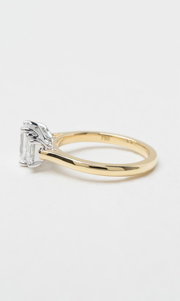 Hogans Family Jewellers 18K YWG 1.64ct TDW Emerald Cut Diamond Trilogy Ring