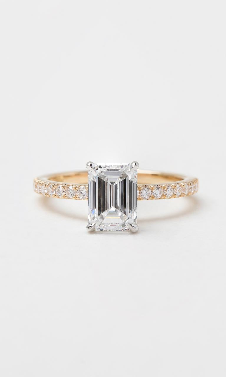 Hogans Family Jewellers 18K YWG 1.65ct TDW Emerald Cut Diamond Solitaire Ring