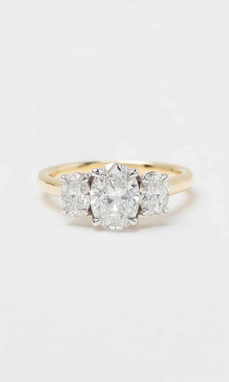Hogans Family Jewellers 18K YWG 1.81ct TDW Oval Cut Diamond Trilogy Ring