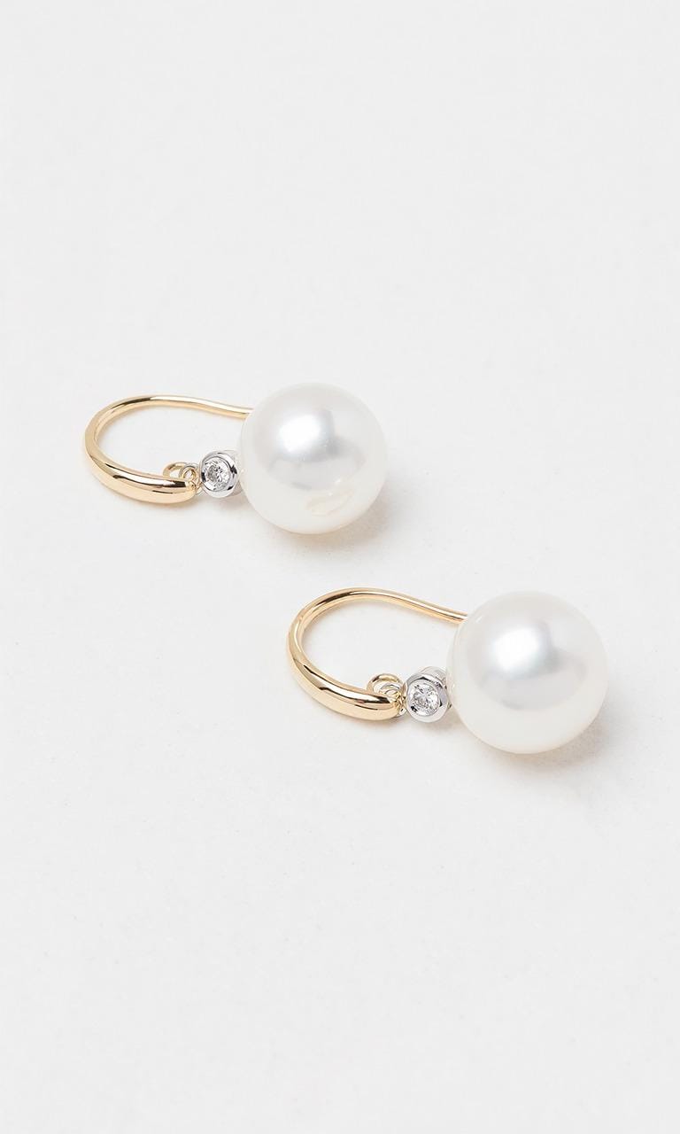 Hogans Family Jewellers 18K YWG 10-10.5mm South Sea Pearl Drop Earrings