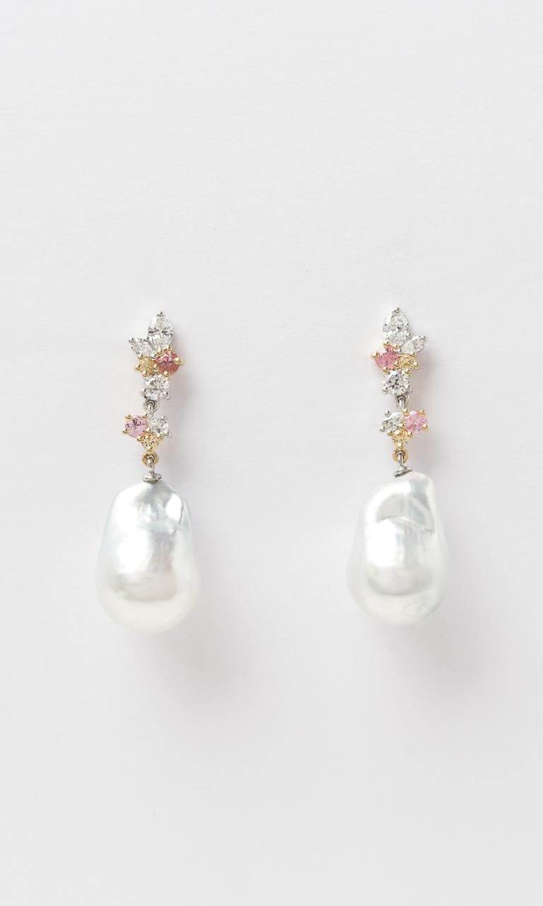 Hogans Family Jewellers 18K YWG 12-12.5mm Baroque South Sea Pearl Drop Earrings