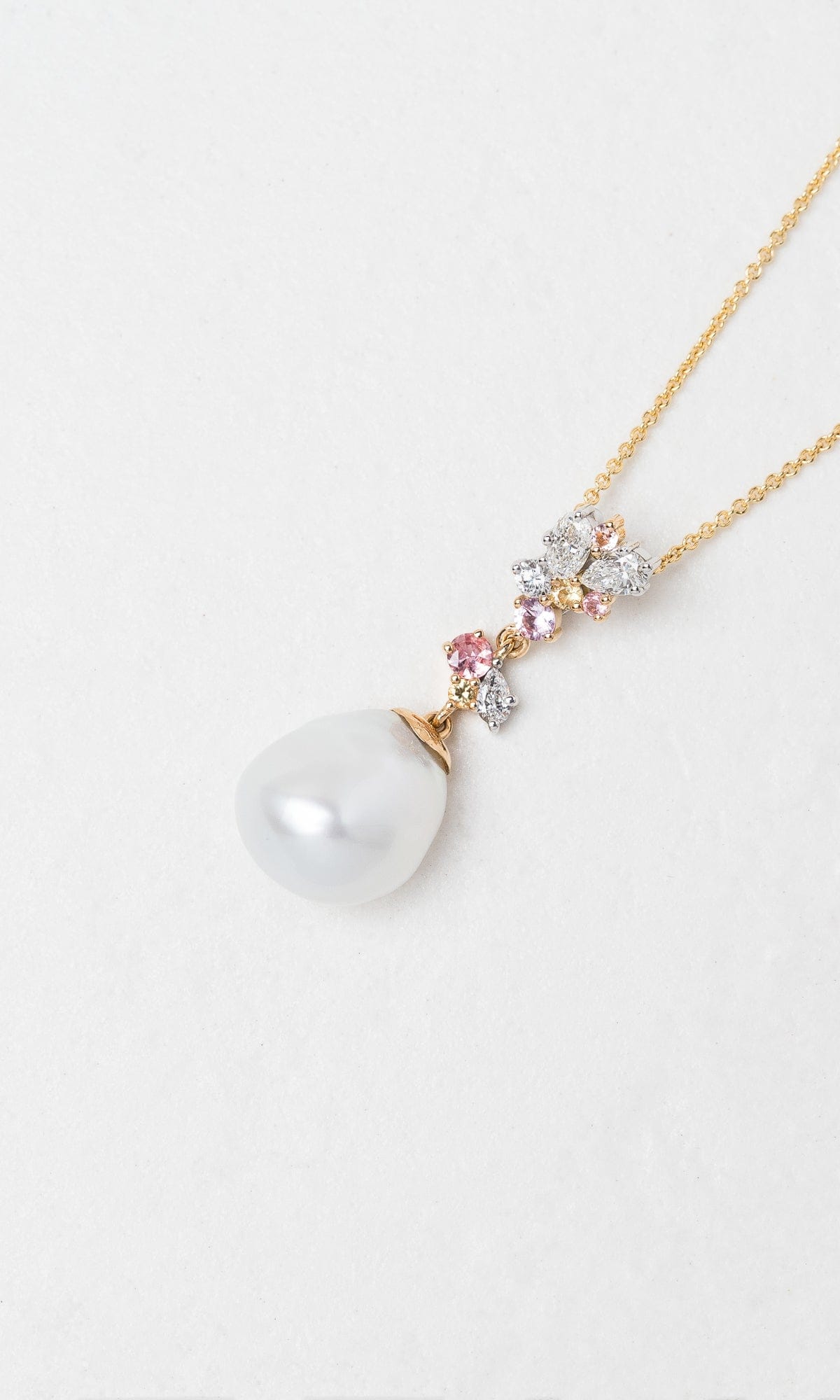 Hogans Family Jewellers 18K YWG 12 - 13mm Baroque South Sea Pearl Pendant