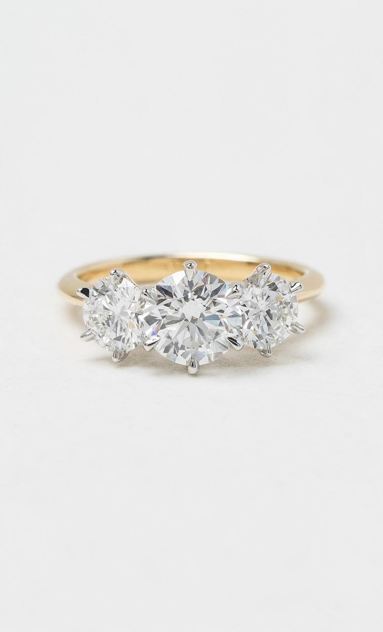 Hogans Family Jewellers 18K YWG 2.00ct TDW Round Brilliant Cut Diamond Trilogy Ring
