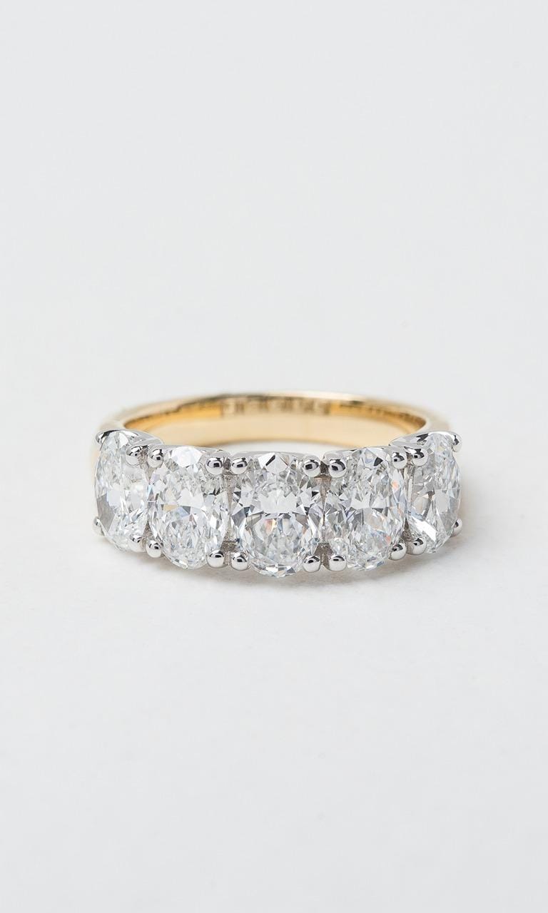 Hogans Family Jewellers 18K YWG 3.50ct TDW Oval Cut Diamond Five Stone Ring