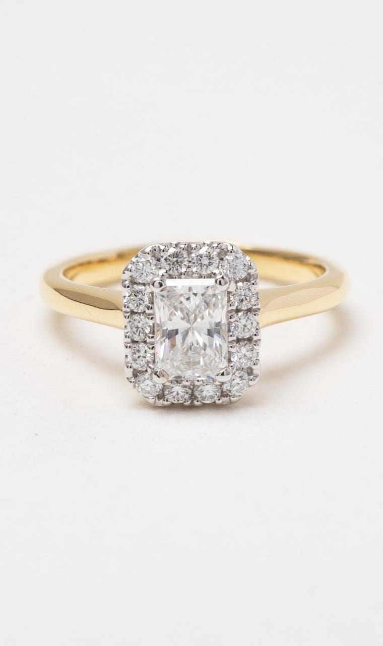 Hogans Family Jewellers 18K YWG Radiant Cut Diamond Ring