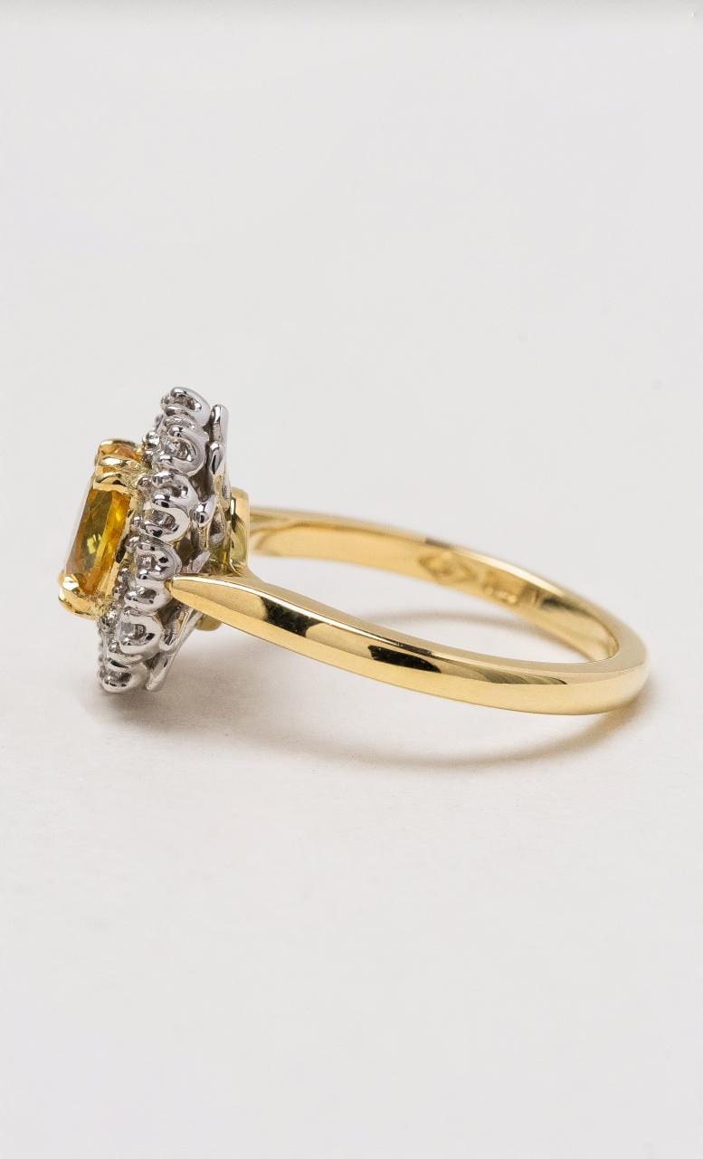 Hogans Family Jewellers 18K YWG Yellow Sapphire Cluster Ring