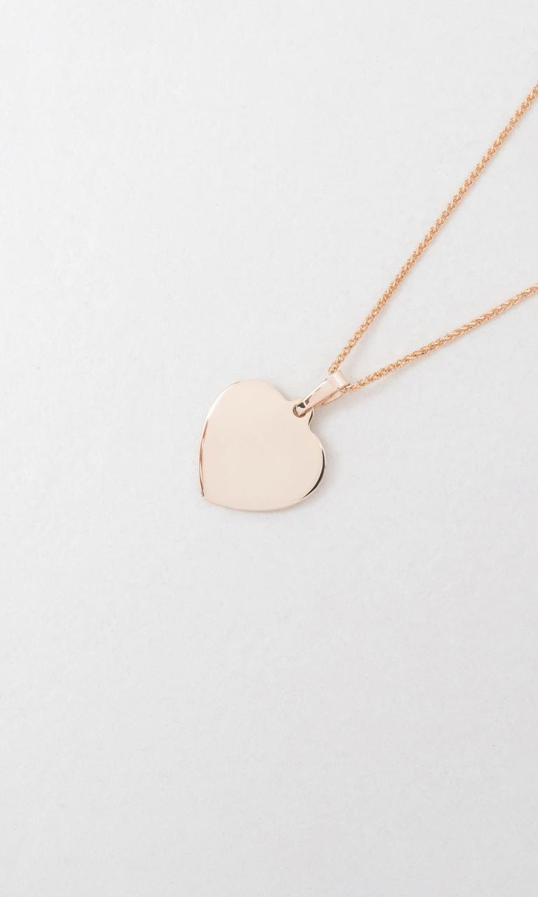 Hogans Family Jewellers 9K RG 10mm Heart Disc Pendant