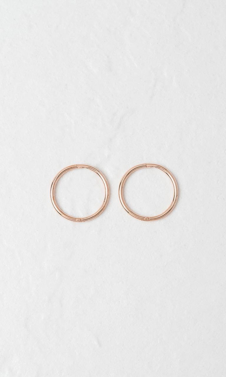 Hogans Family Jewellers 9K RG 12mm Sleeper Earrings