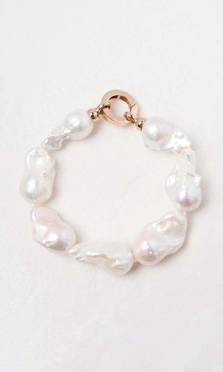 Hogans Family Jewellers 9K RG 13mm Baroque Pearl Bracelet