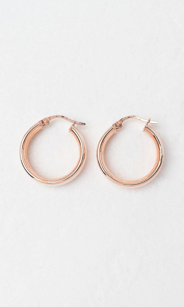 Hogans Family Jewellers 9K RG 15mm Hoop Earrings