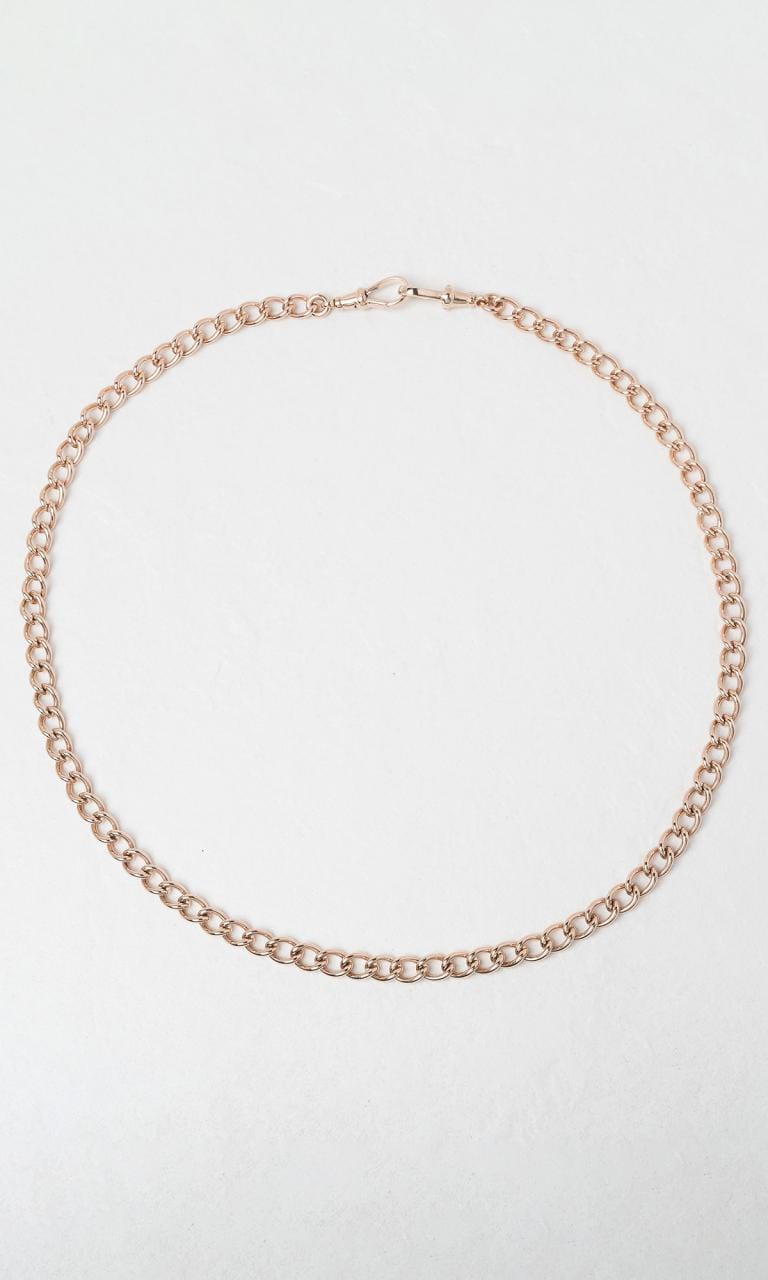 Hogans Family Jewellers 9K RG 48.5cm Curb Link Chain Necklace