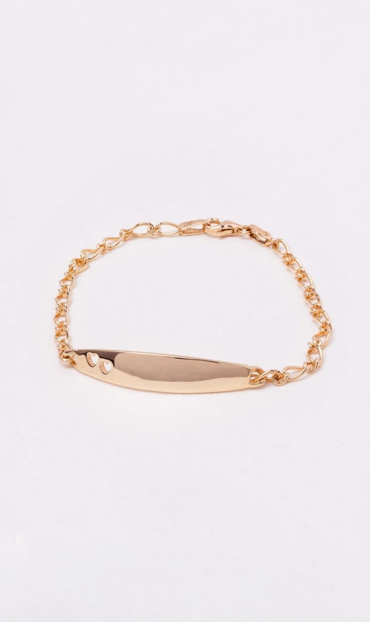 Hogans Family Jewellers 9K RG Baby ID Bracelet with Hearts