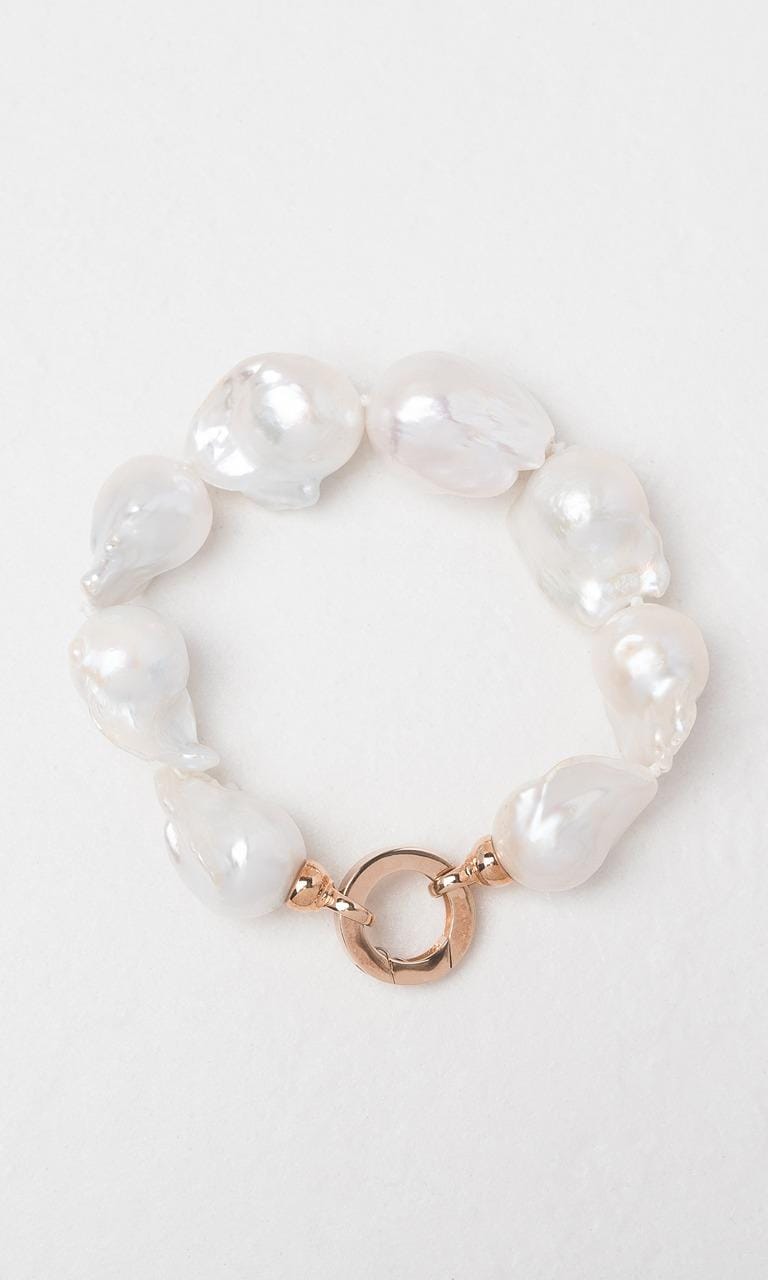 Hogans Family Jewellers 9K RG Baroque Pearl Bracelet