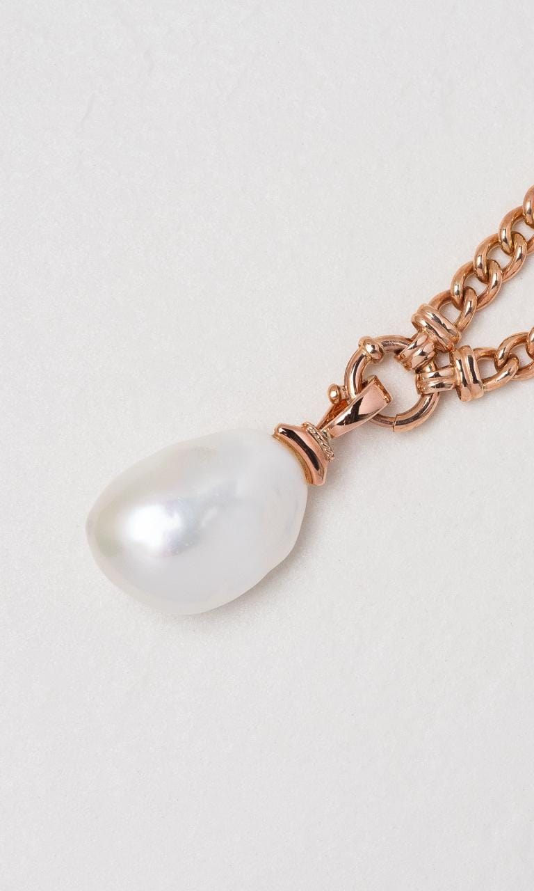 Hogans Family Jewellers 9K RG Baroque Pearl Pendant