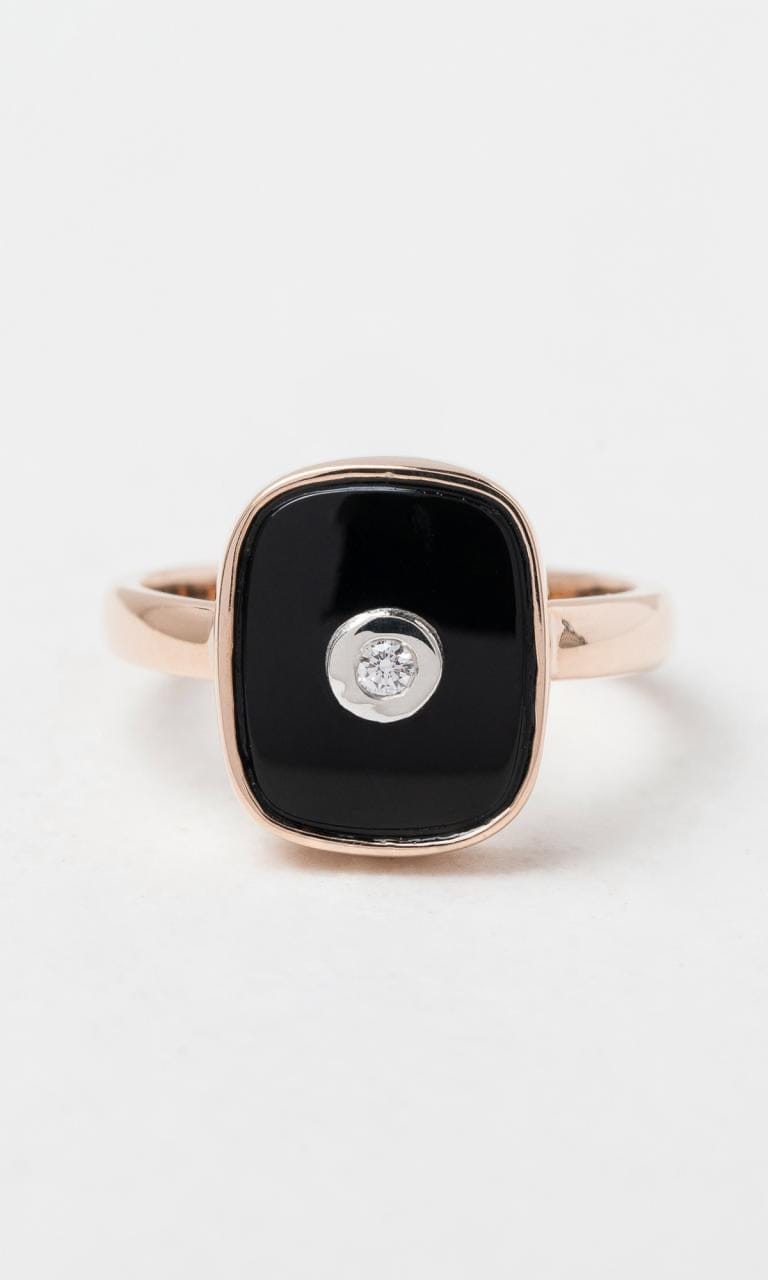 Hogans Family Jewellers 9K RG Cushion Cut Onyx Dress Ring