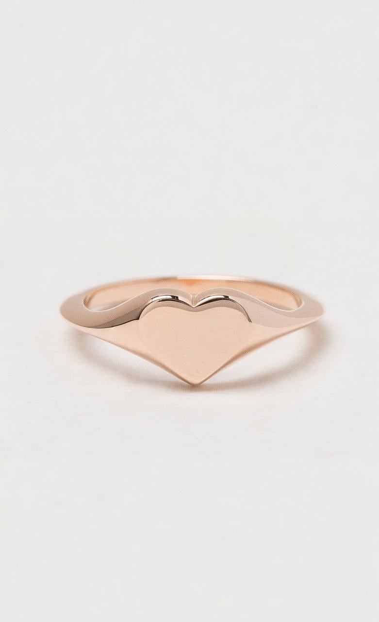 Hogans Family Jewellers 9K RG Heart Signet Ring