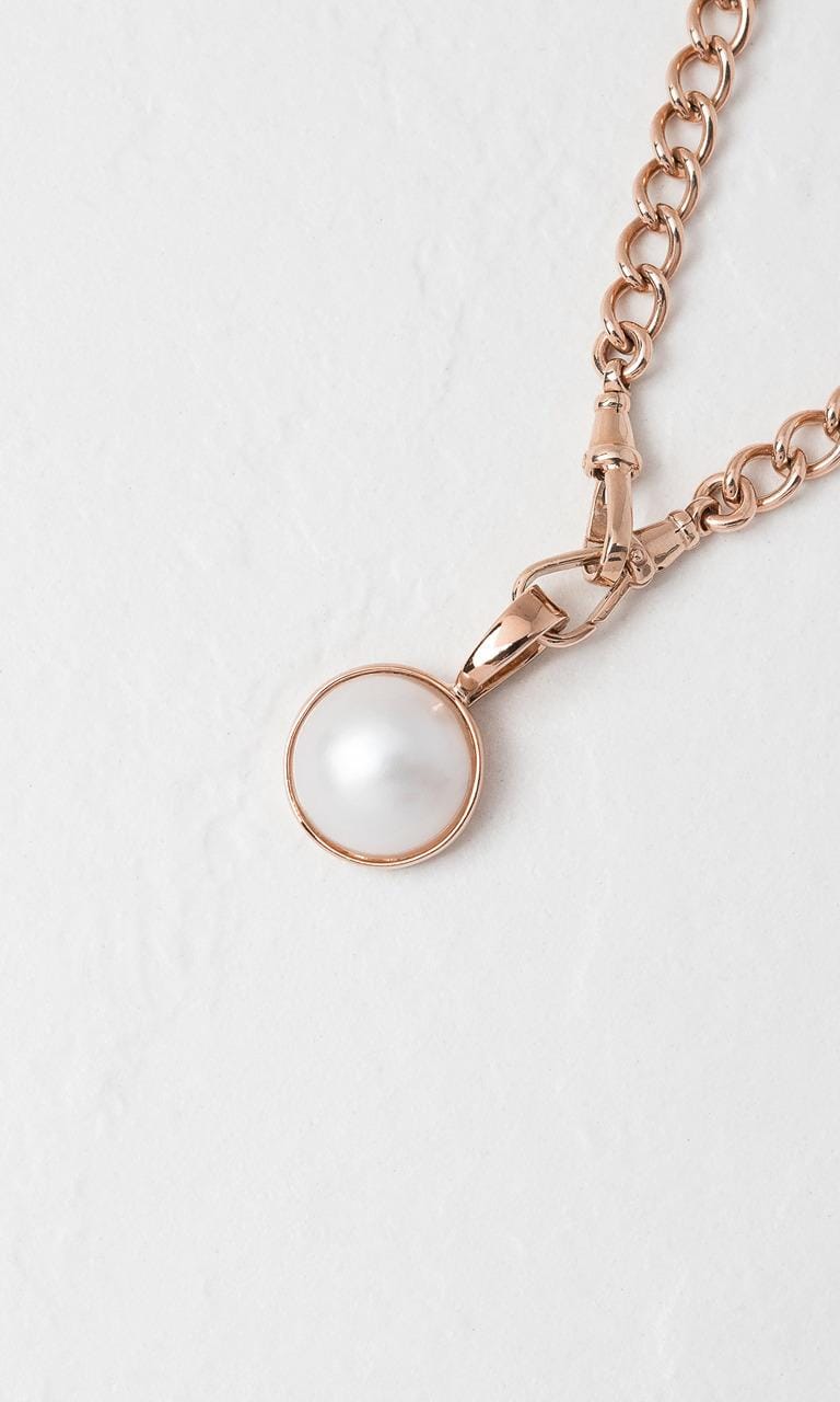 Hogans Family Jewellers 9K RG Mabe Pearl Enhancer Pendant