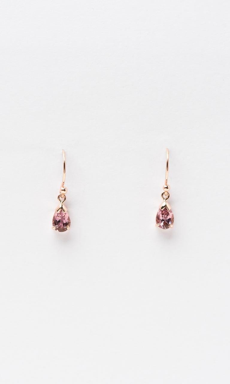 Hogans Family Jewellers 9K RG Pear Cut Tourmaline Drop Earrings