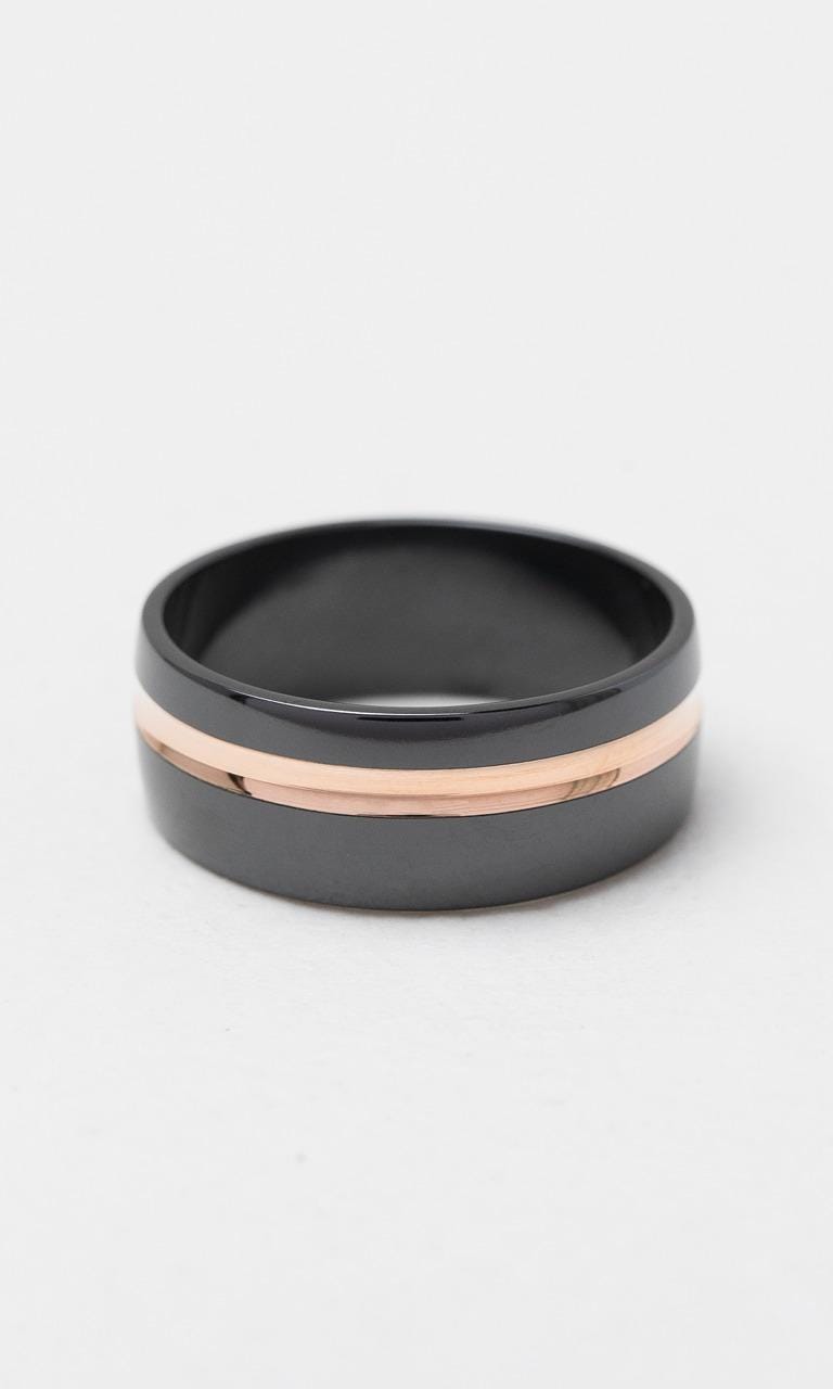 Hogans Family Jewellers 9K RG & Zirconium 8mm Gents Band