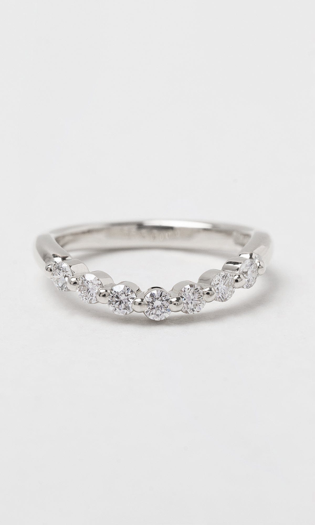 Hogans Family Jewellers 9K Small Round Brilliant Cut Diamond Signet Huggie Band