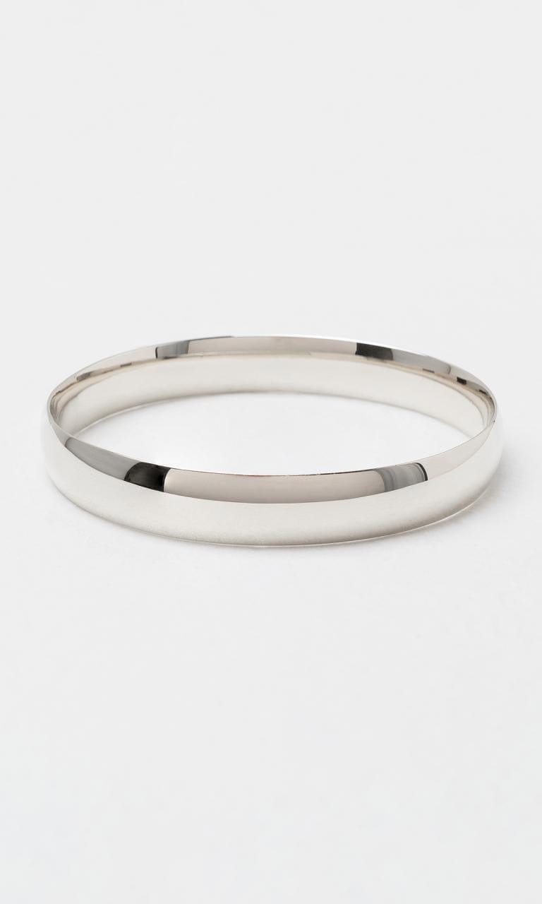 Hogans Family Jewellers 9K WG 10mm Plain Bangle