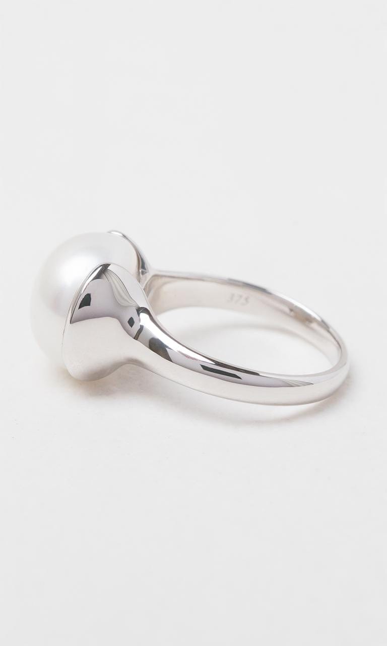 Hogans Family Jewellers 9K WG 12-13mm Freshwater Button Pearl Dress Ring