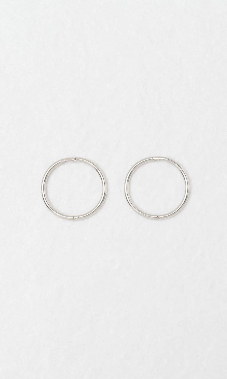 Hogans Family Jewellers 9K WG 12mm Plain Sleepers