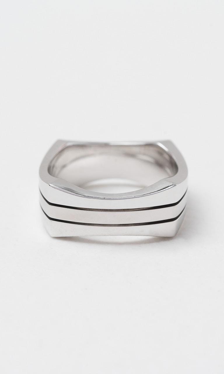 Hogans Family Jewellers 9K WG 6.5mm Decorative Gents Band