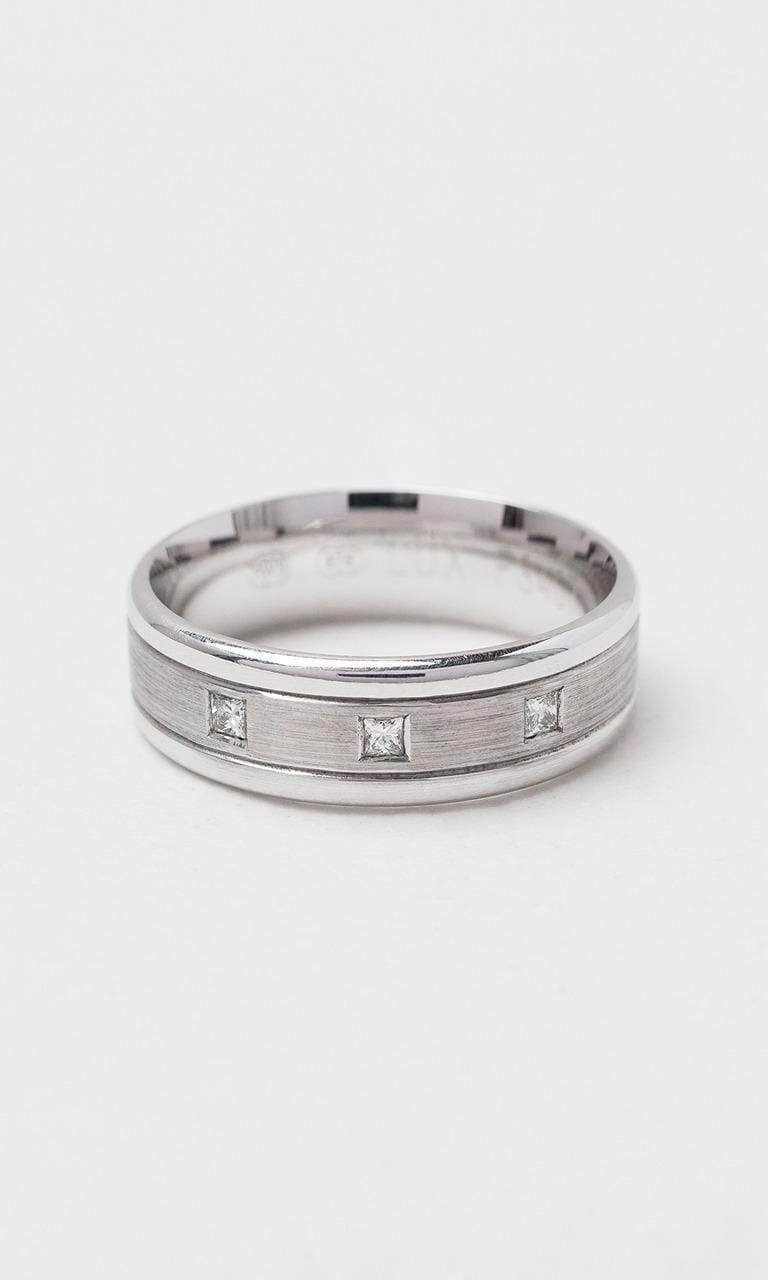Hogans Family Jewellers 9K WG 7mm 0.12ct TDW Princess Cut Diamond Gents Band