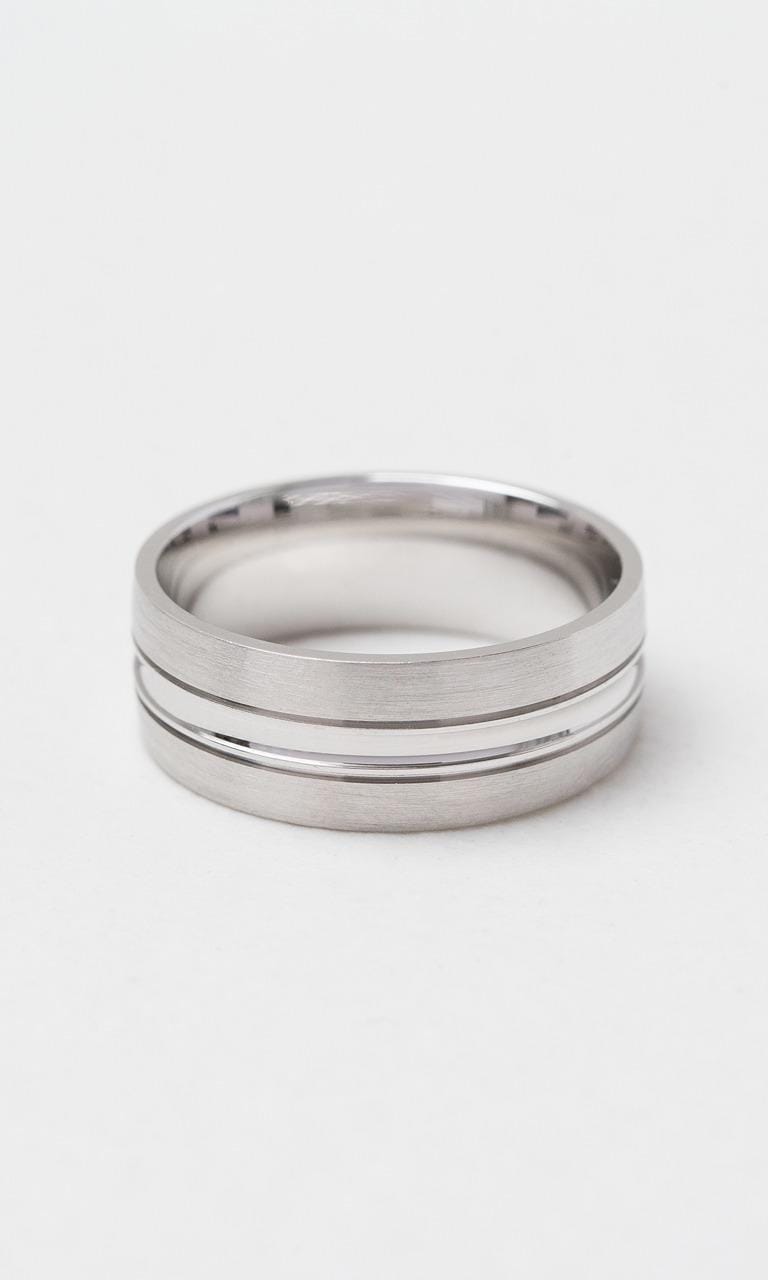 Hogans Family Jewellers 9K WG 8mm Gents Band