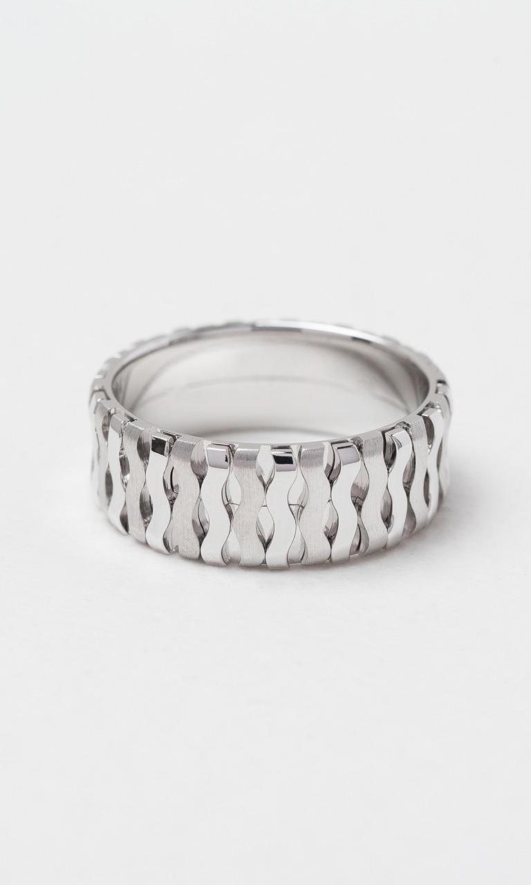 Hogans Family Jewellers 9K WG Decorative Gents Band