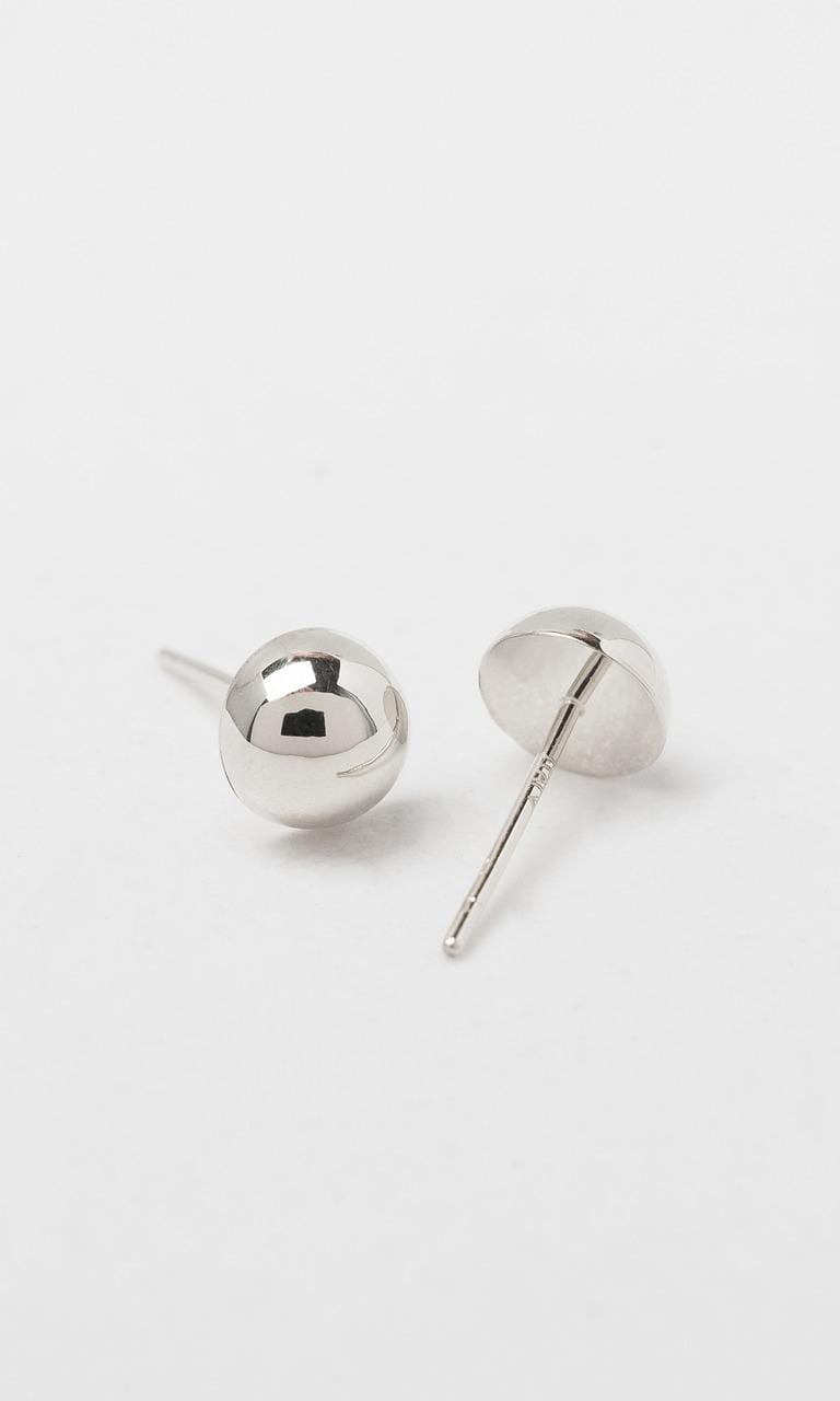 Hogans Family Jewellers 9K WG Domed Stud Earrings
