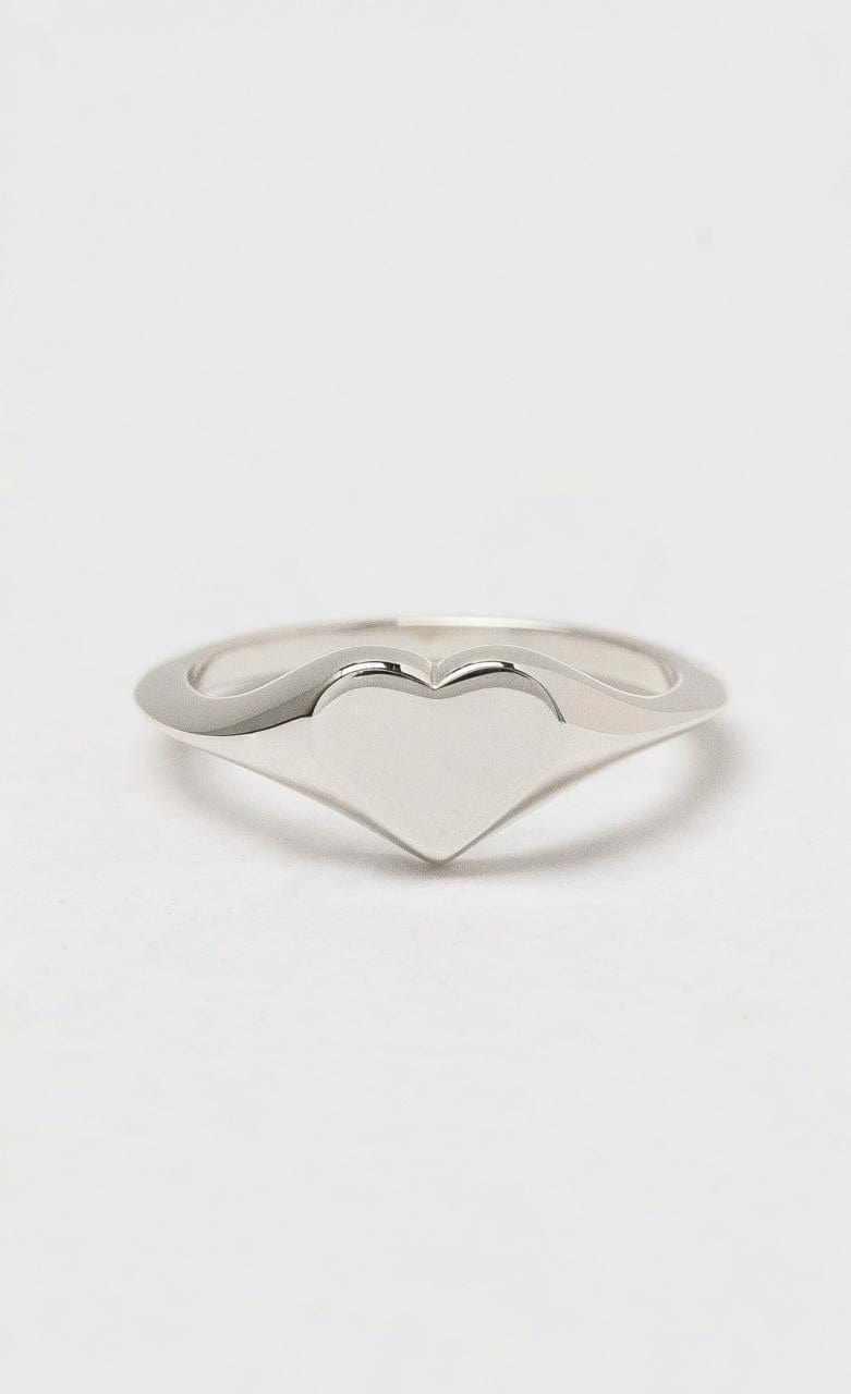 Hogans Family Jewellers 9K WG Heart Signet Ring