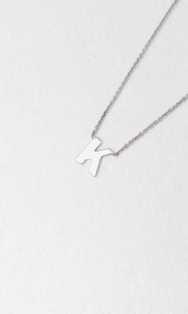 Hogans Family Jewellers 9K WG 'K' Initial Necklace