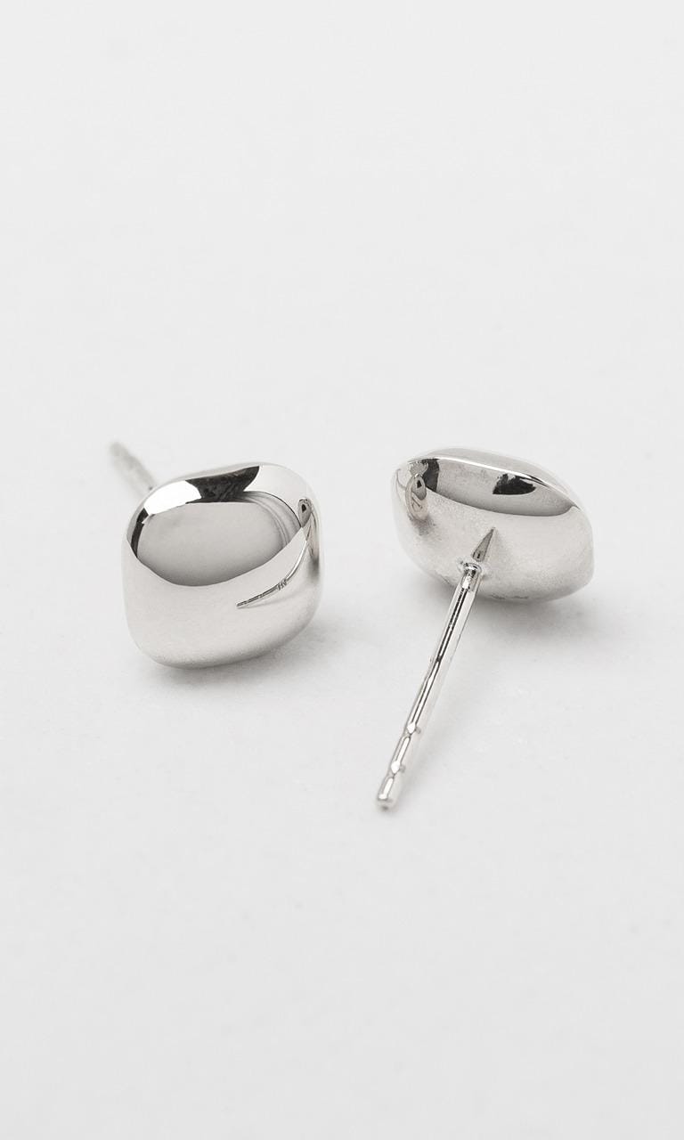 Hogans Family Jewellers 9K WG Square Stud Earrings