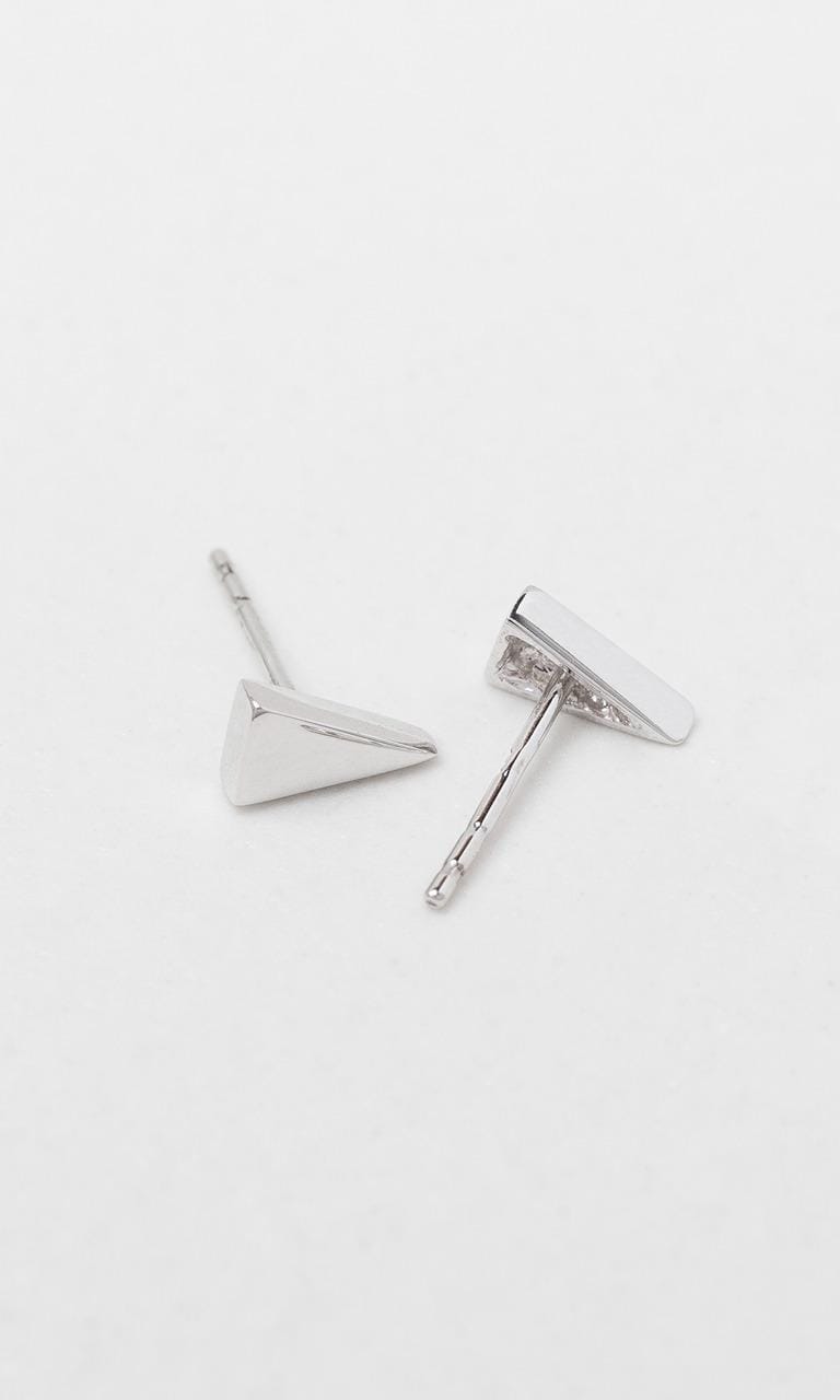Hogans Family Jewellers 9K WG Triangle Stud Earrings