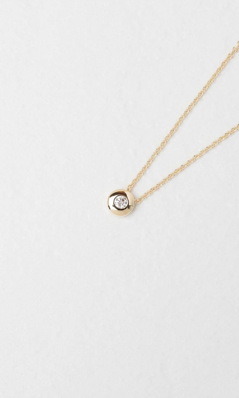 Hogans Family Jewellers 9K YG 0.05ct TDW Bezel Set Diamond Necklace