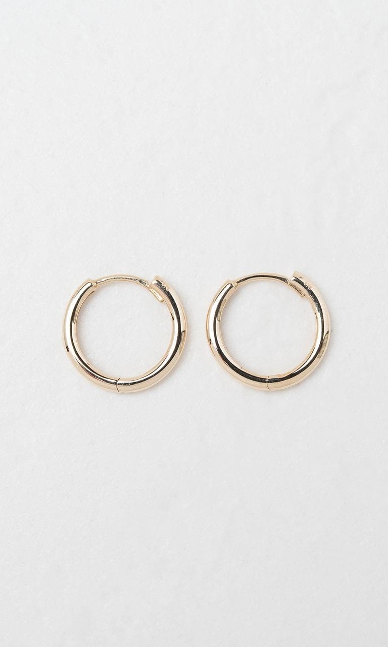 Hogans Family Jewellers 9K YG 12mm Huggie Earrings