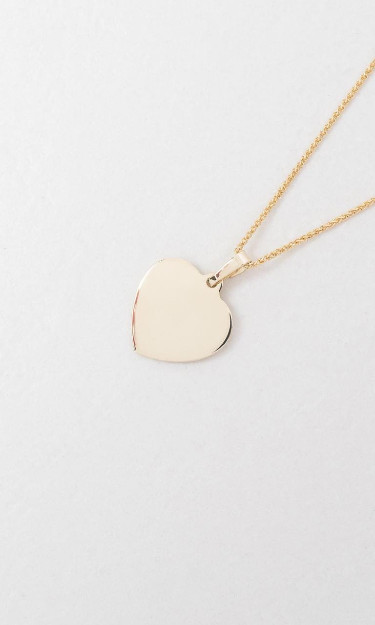 Hogans Family Jewellers 9K YG 16mm Heart Disc Pendant