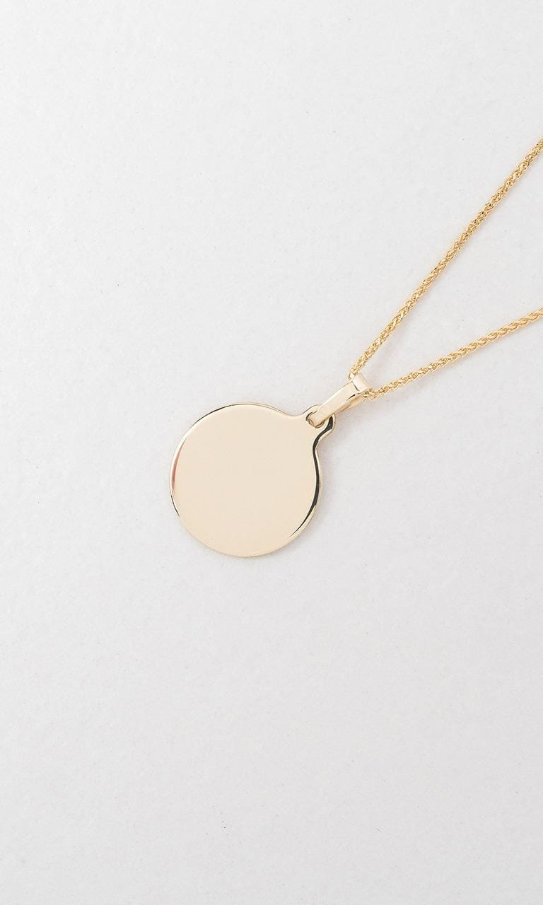 Hogans Family Jewellers 9K YG 16mm Round Disc Pendant