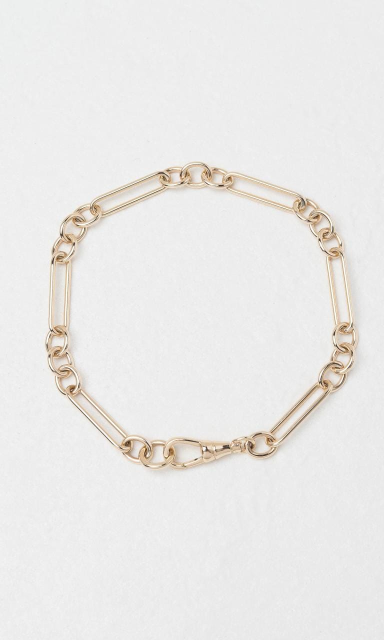 Hogans Family Jewellers 9K YG 19cm Figaro Paperclip Bracelet