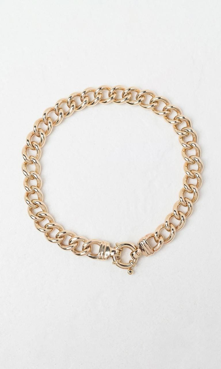 Hogans Family Jewellers 9K YG 20cm Curb Link Chain Bracelet