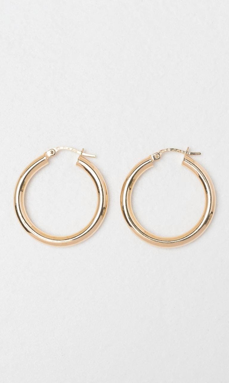 Hogans Family Jewellers 9K YG 25mm Hoop Earrings