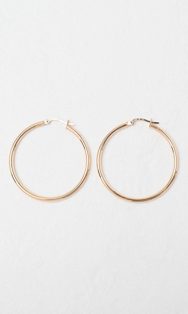 Hogans Family Jewellers 9K YG 35mm Hoop Earrings