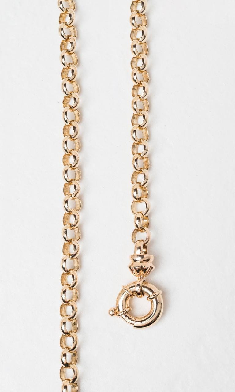 Hogans Family Jewellers 9K YG 45cm Belcher Link Necklace