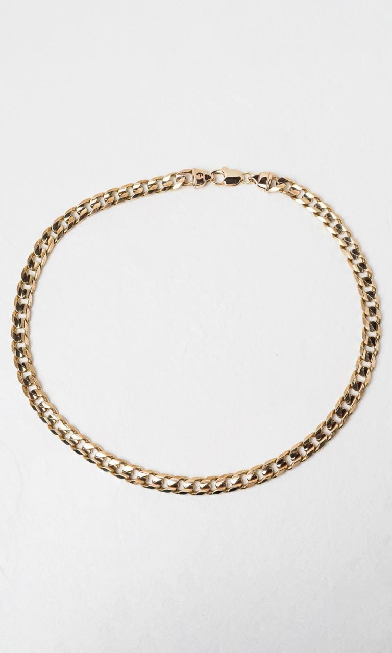 Hogans Family Jewellers 9K YG 45cm Curb Link Chain Necklace